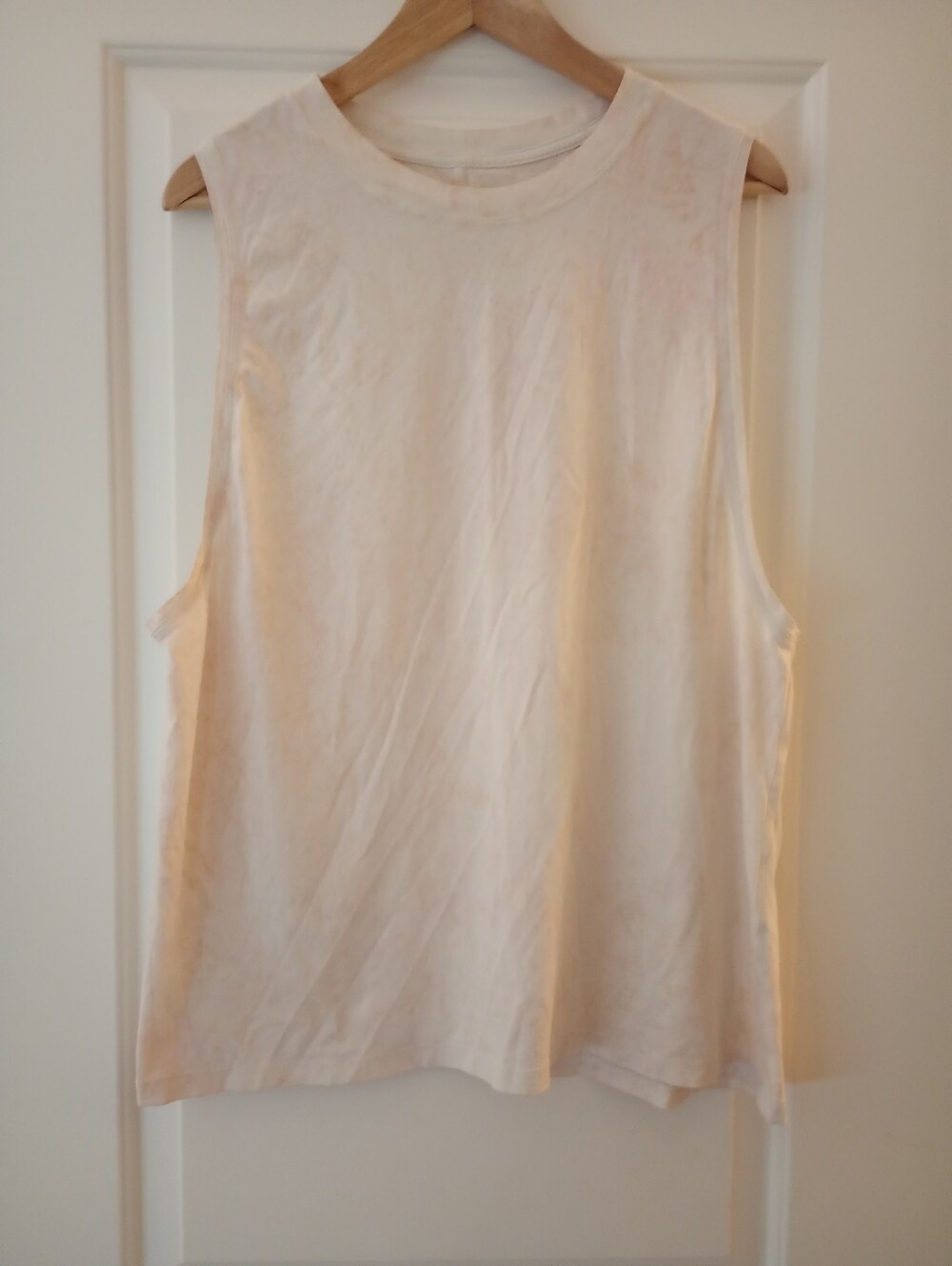 lululemon athletica | Sleeveless Soft Cream Pattern Tank Top | L
